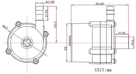12V/ 24V бустерный насос для холодильной машины и светодиодного светового насоса JQ-P6201 Максимальный поток 21L/мин