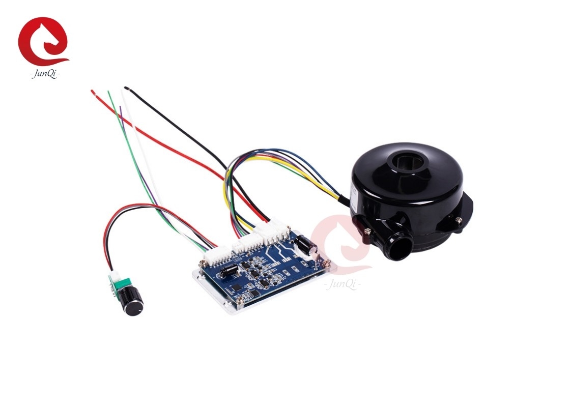 JUNQI 24V 24000rpm 57m3/h Поток воздуха высокое давление Бесбрюшевый постоянный вентилятор для очистки воздуха